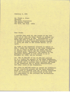 Letter from Mark H. McCormack to Frank A. Olson