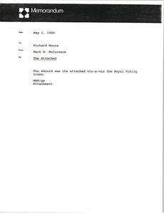 Memorandum from Mark H. McCormack to Richard Moore