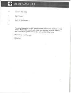 Memorandum from Mark H. McCormack to Gary Swain