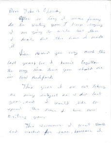 Letter from Wilbur Colom to Gloria Xifaras Clark