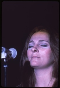 Judy Collins: close-up portrait, singing