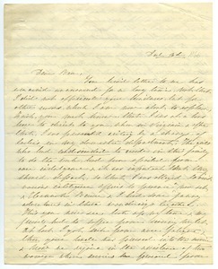 Letter from Susan B. Lyman to Benjamin Smith Lyman