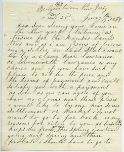 Letter from James Conlin to Joseph Lyman