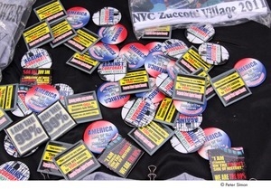 Occupy Wall Street: array of buttons