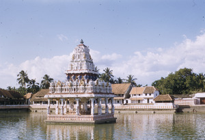 Hindu temple pond