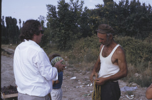 Buying roadside watermelon