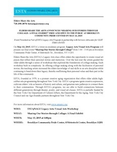 Press Releases: Elders Share the Arts announces Sharing Our Stories Through Collage