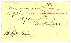 Letter from George W. Mitchell to W. E. B. Du Bois