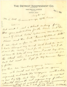 Letter from Beulah Young to A. G. Dill