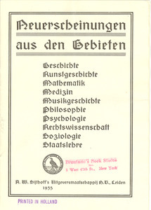 A. W. Sijthoff's Uitgeversmaatschappij A. B. 1935 catalog