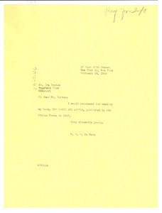 Letter from W. E. B. Du Bois to Ira Benton