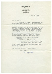 Letter from Hochschule der Deutschen Gewerkschaften "Fritz Heckert" to W. E. B. Du Bois
