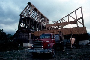 Beginning construction on Michael's planned house, 2001 Center