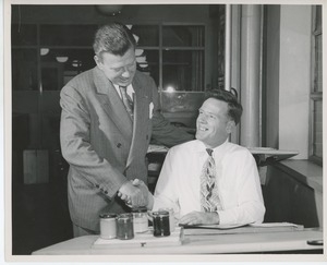 Arthur Godfrey with unidentified man at Institute Day