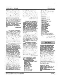 Mission Hill School newsletter, 2006-2007