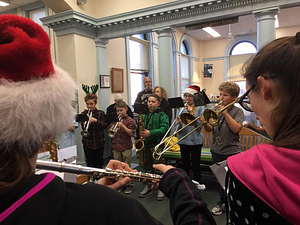 Holiday band concert at the library