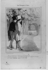 - Vois-tu cet imbécile qui ne s'apperçoit pas que son tonneau fuit..... - T'es bête! c'est fait exprès, c'est du chlorure qu'on répand dans les rues pour les désinfecter..... c'est le système Labaraque, appliqué à la ville de Paris.