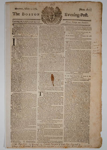 The Boston Evening-Post, 1 October 1770