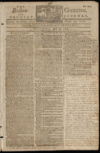 The Boston-Gazette, and Country Journal, 8 April 1776