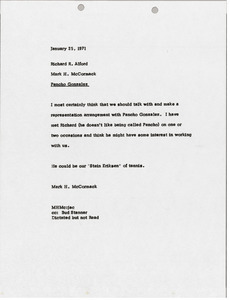 Memorandum from Mark H. McCormack to Richard R. Alford