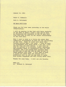 Memorandum from Mark H. McCormack to Maura A. Schwartz