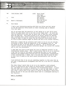 Memorandum from Mark H. McCormack concerning Bill Walsh