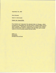 Memorandum from Mark H. McCormack to Herb Granath