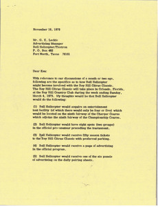 Letter from Mark H. McCormack to G. K. Leckie