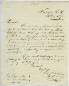 Letter from William Hinwood to Joseph Lyman