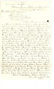 Letter from William Hogue to Joseph B. Lyman