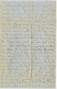 Letter from Aldin Grout to James and Elizabeth Bailey