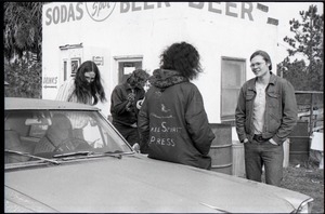 Free Spirit Press crew new beer joint, Jim Baker facing the camera