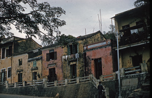 Dilapidated row houses