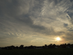 Dramatic skies at sunset, Hatfield, Mass.