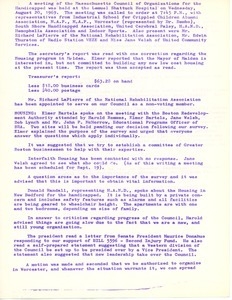 Massachusetts Council of Organizations of the Handicapped meeting minutes