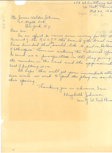Letter from NAACP St. Paul Branch to James Weldon Johnson