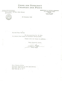 Letter from Ellen Irene Diggs to National Institute of Arts and Letters