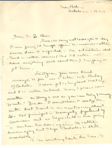 Letter from Martha Gruening to W. E. B. Du Bois