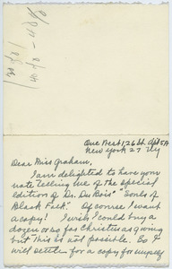 Letter from MaBelle Williams to Shirley Graham Du Bois