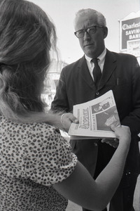 Boston Phoenix promotional photos: Phoenix hawker handing paper to man