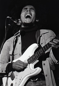 Bob Marley and the Wailers at Paul's Mall: Marley with guitar