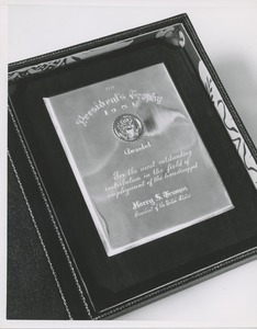 The 1951 president's trophy in its box