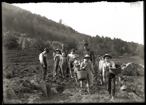 Boys working in a field (Greenwich, Mass.)