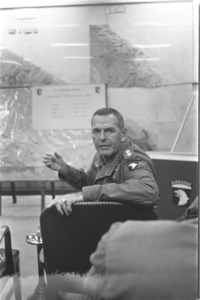 Two-star General Melvin Zais, Commander of 101st Airborne Division protecting Hue.