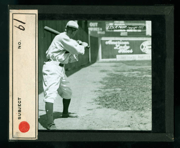 Leslie Mann Baseball Lantern Slide, No. 61