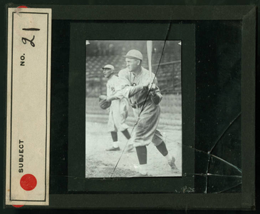 Leslie Mann Baseball Lantern Slide, No. 21