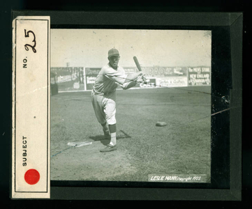 Leslie Mann Baseball Lantern Slide, No. 25
