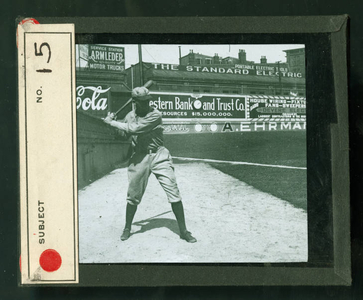 Leslie Mann Baseball Lantern Slide, No. 15