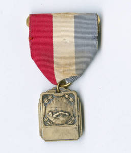 Brass swimming medal