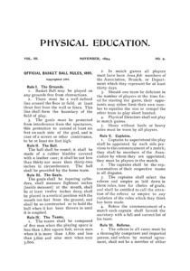 Physical Education, November, 1894